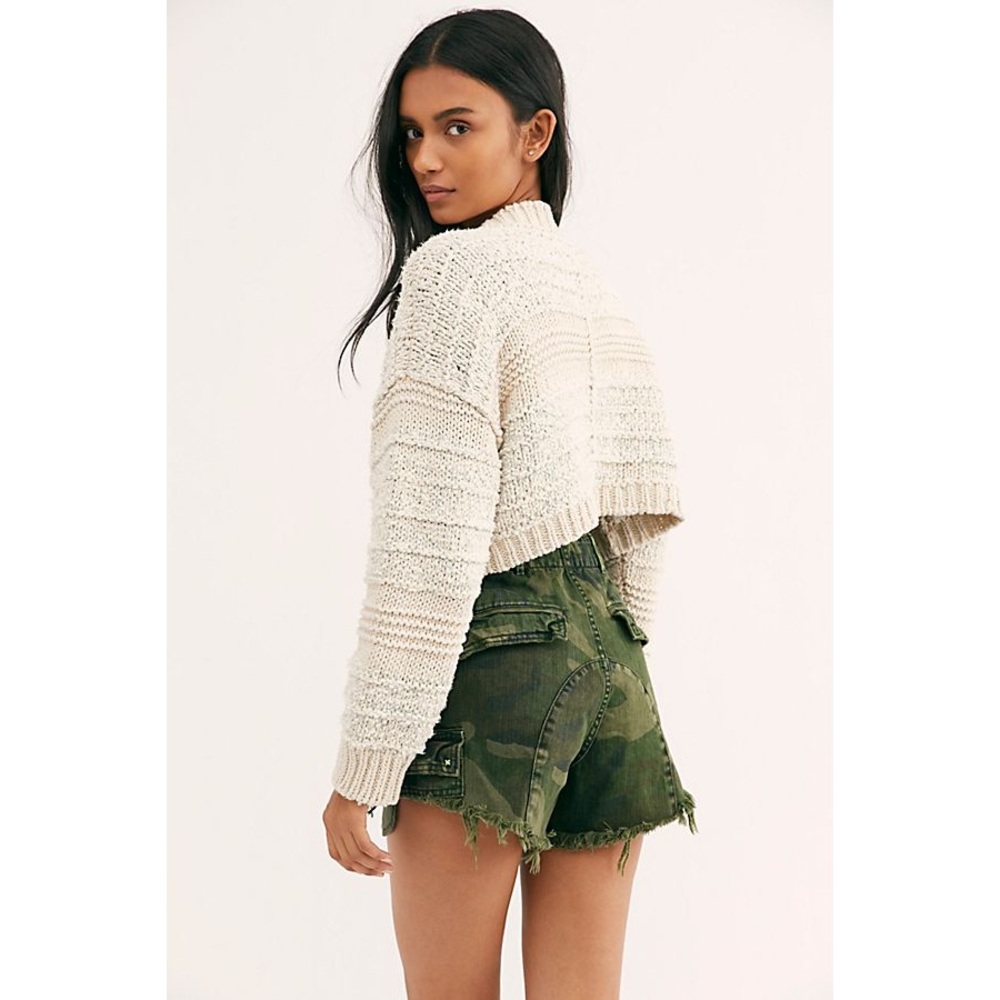 NWT Free People Commander Cutoff Camo Shorts - Picture 4 of 6